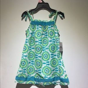 Falls Creek 3T teal floral sundress